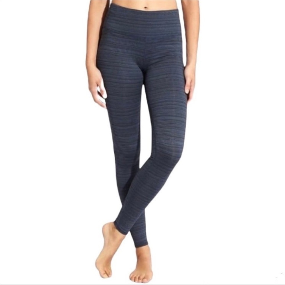 Athleta Dark Blue Textured Leggings